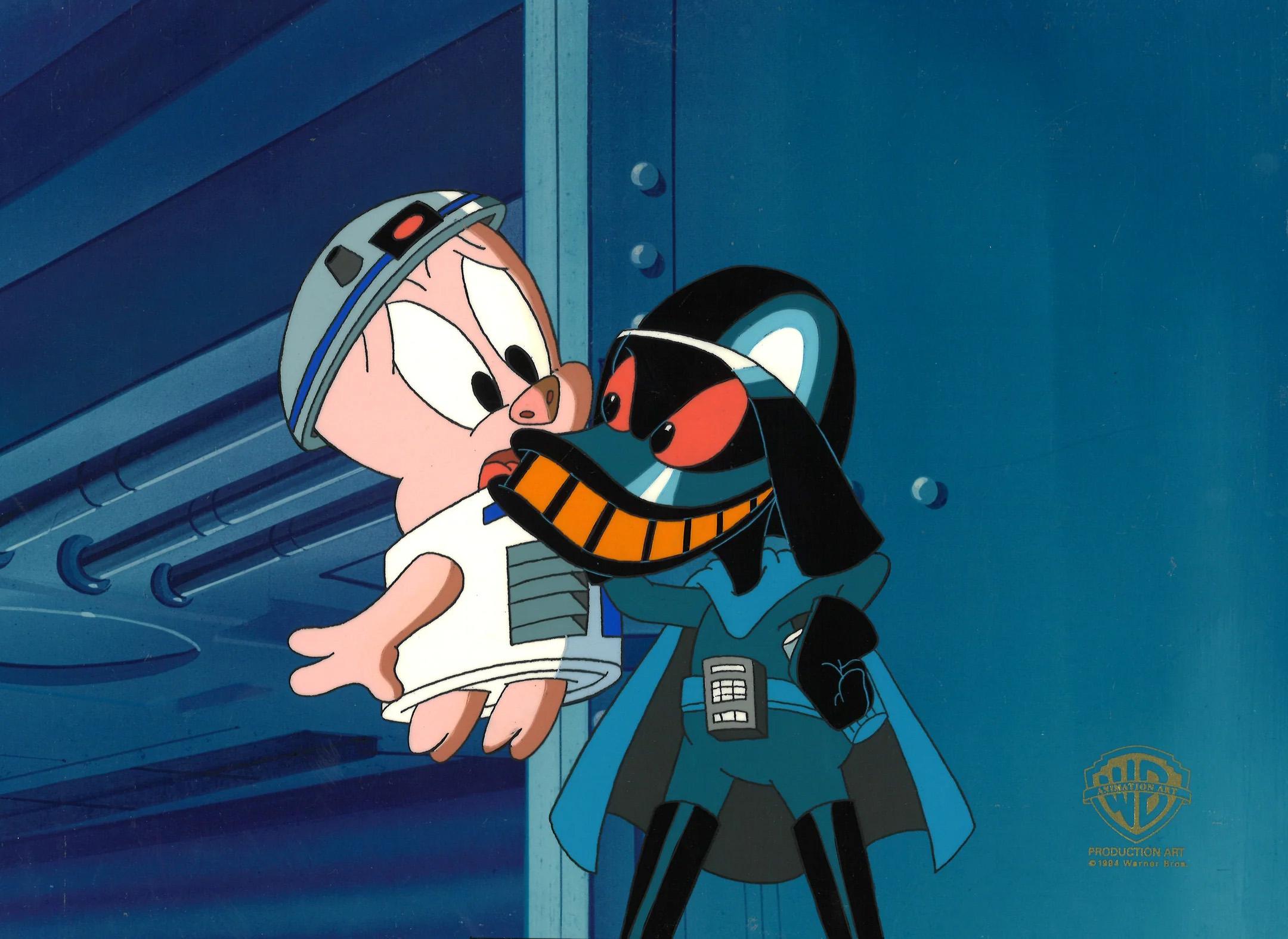 Tiny Toons Adventures Original Production Cel: Duck Vader and Hampton - Art by Warner Bros. Studio Artists