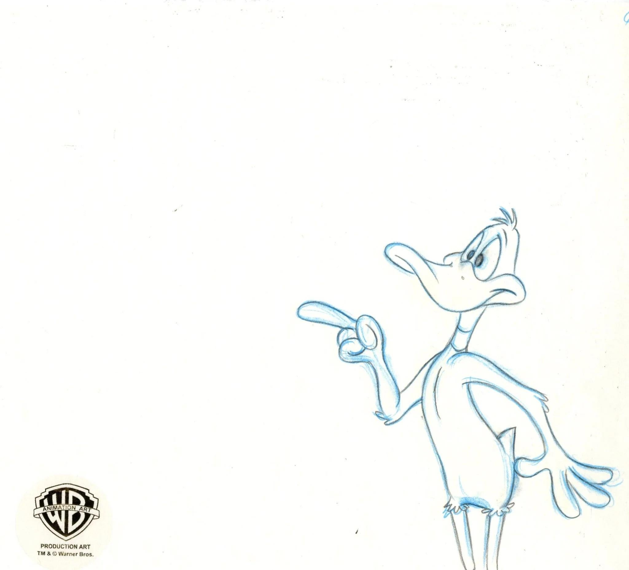 Looney Tunes - Dessin de production d'origine : Daffy Duck - Art de Looney Tunes Studio Artists