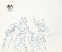 Batman The Animated Series Original Production Drawing: Batman and Robin
