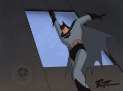 Vintage The New Batman Adventures Original Cel & Background signed Bruce Timm: Batman