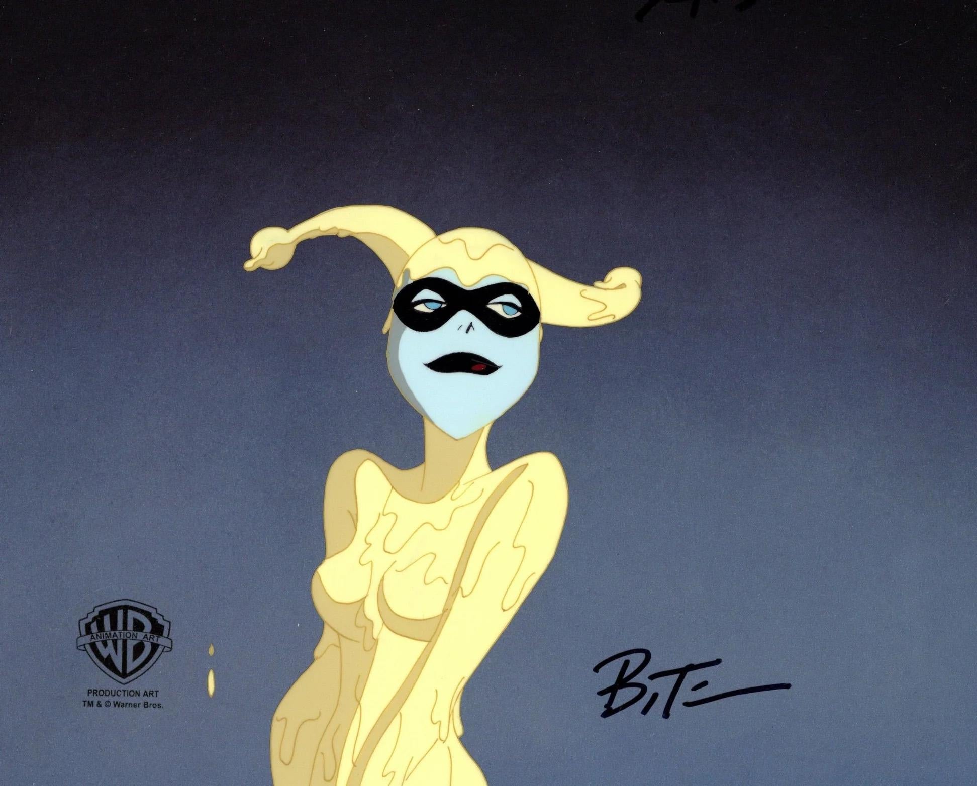 The New Batman Adventures Original Cel w/ Drawing signed Bruce Timm: Harley - Art by DC Comics Studio Artists