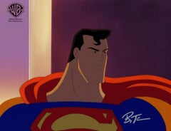 Superman, die Animated Series Original Cel, signiert von Bruce Timm: Superman