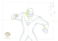Vintage Superman: The Animated Series Original Production Drawing: Green Lantern