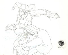 Superman the Animated Series Original Production Drawing: Harley Quinn and Mercy