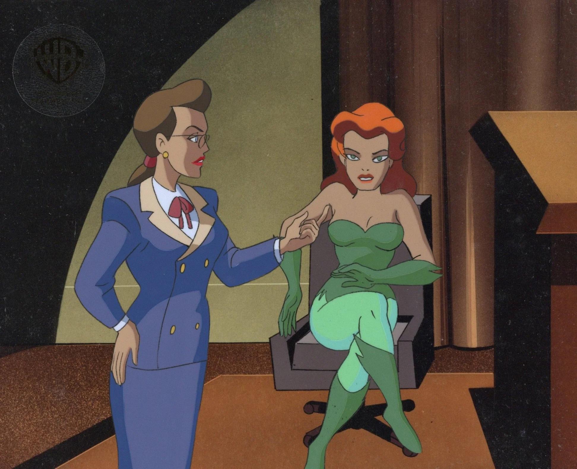 Batman The Animated Series Original Production Cel: Van Dorne and Poison Ivy - Art by DC Comics Studio Artists