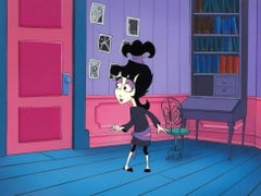 Cel de producción original animada de Beetlejuice sobre fondo original: Lydia 