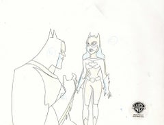 The New Batman Adventures Original Production Drawing: Batman and Batgirl