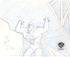 Superman the Animated Series Original Production Drawing: Superman