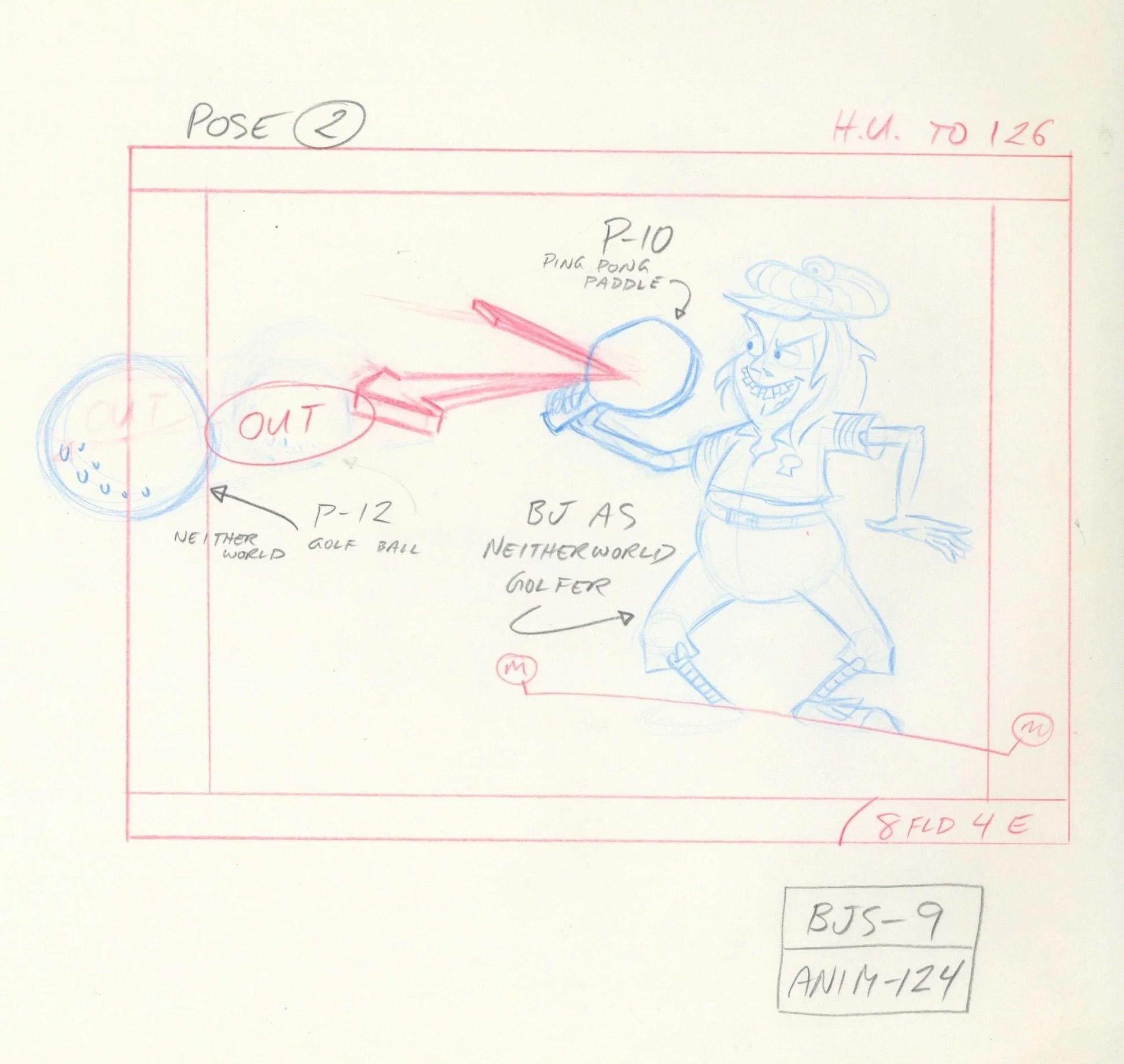 Beetlejuice The Animated Series Original Production Drawing: Beetlejuice - Art by Warner Bros. Studio Artists