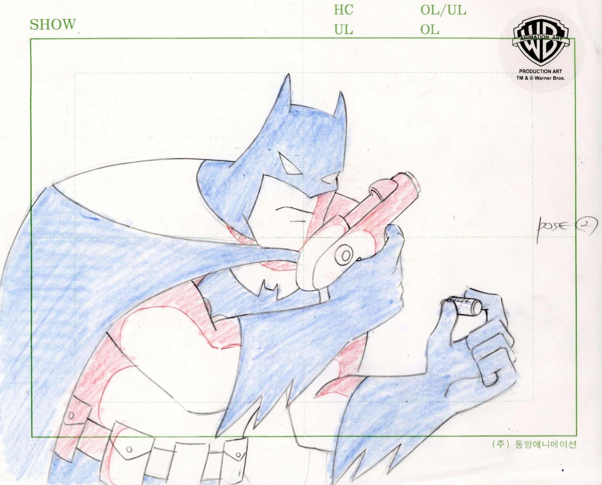 The New Batman Adventures Original Production Drawing: Batman - Art by DC Comics Studio Artists