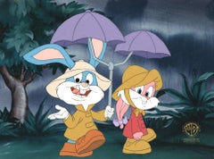 Vintage Tiny Toons Original Production Cel: Buster Bunny and Babs Bunny