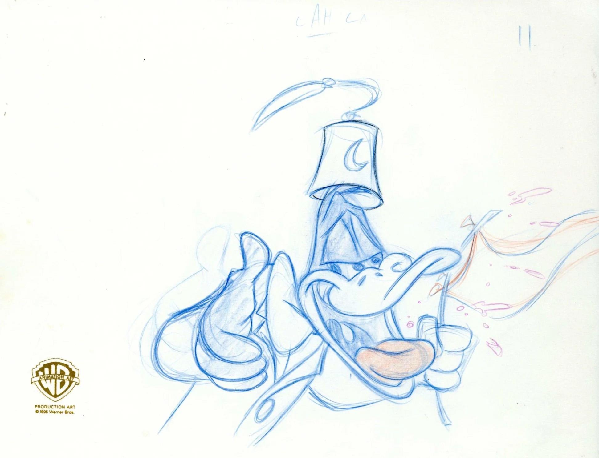Looney Tunes - Dessin de production d'origine : Daffy Duck - Art de Looney Tunes Studio Artists