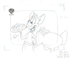 Animaniacs Original-Produktionszeichnung: Rosa und Brain