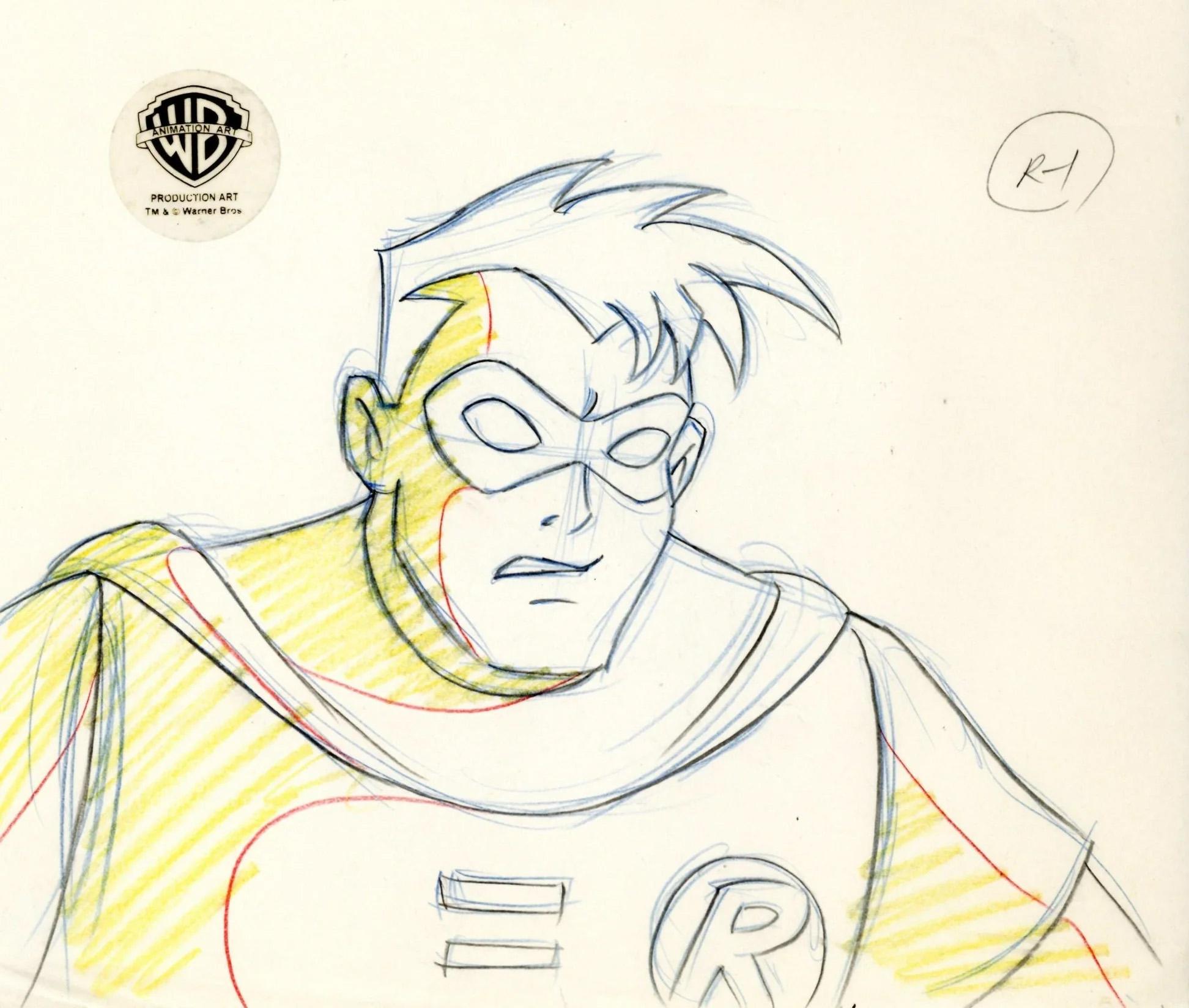 Batman The Animated Series Original Production Drawing: Robin - Art by DC Comics Studio Artists
