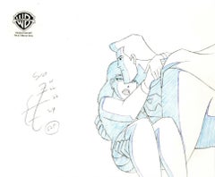 Superman the Animated Series Original Production Drawing: Superman and Lois Lane