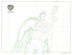 Superman the Animated Series Original Production Layout Drawing: Superman