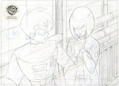 Vintage The New Batman Adventures Original Production Layout Drawing: Robin and Annie