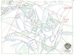 The New Batman Adventures Original Layout Drawing: Joker, Harley, Creeper