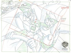 Vintage The New Batman Adventures Original Layout Drawing: Joker, Harley, Creeper