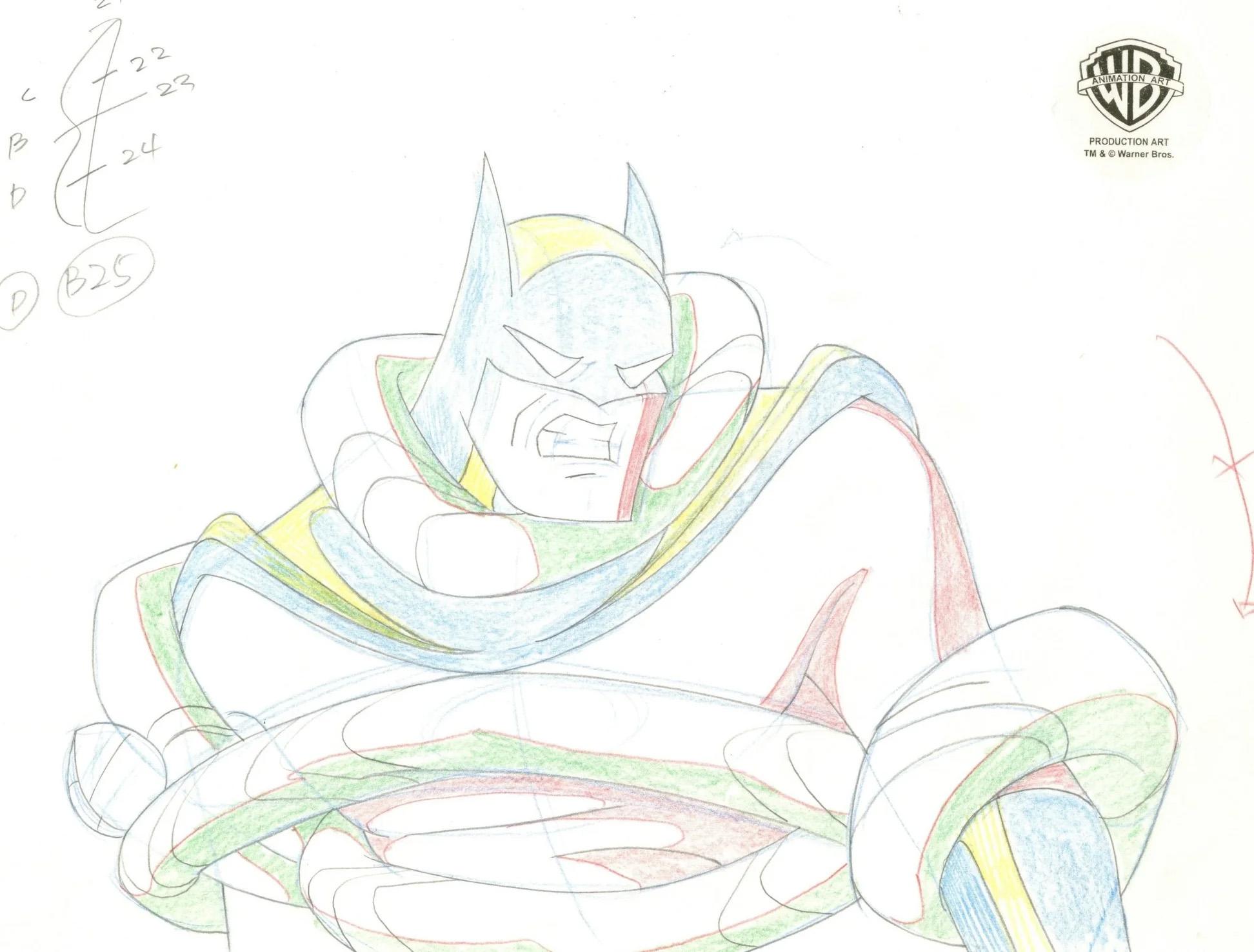 Batman The Animated Series Original Production Drawing: Batman - Art by DC Comics Studio Artists