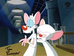 Pinky And The Brain Original Production Cel Signed by Tom Ruegger: Pinky & Brain