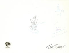 Animaniacs - Dessin original de Cel et dessin assorti signé par Tom Ruegger : coulé