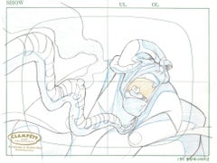 Vintage Justice League Unlimited Original Production Drawing: Martian Manhunter