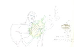 Retro Justice League Unlimited Original Production Drawing: Captain Atom