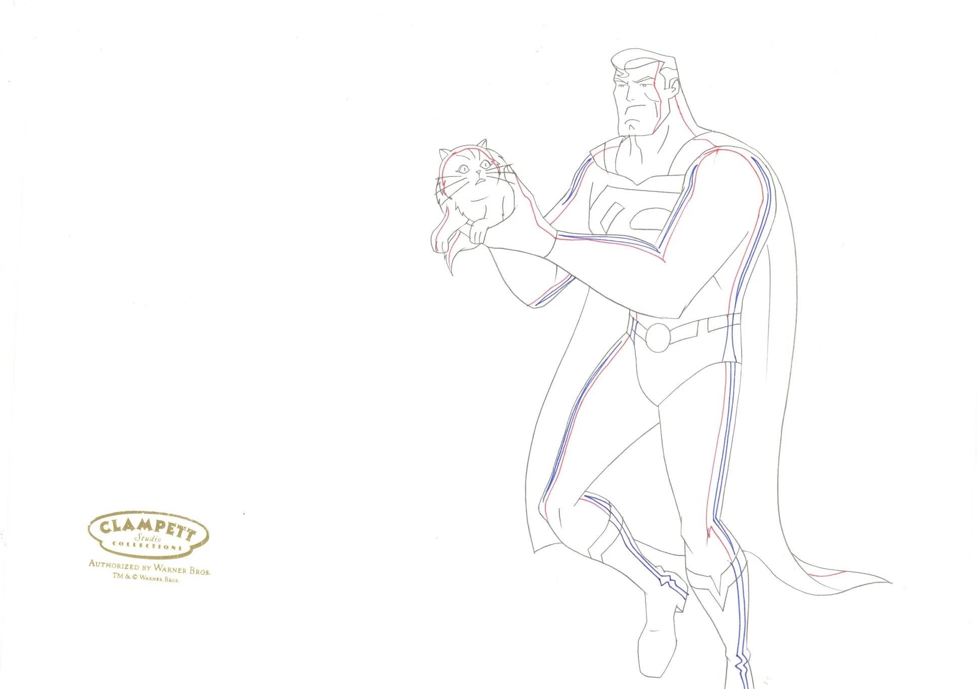 Superman: Doomsday Original Production Drawing: Superman - Art by Warner Bros. Studio Artists