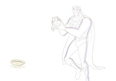 Retro Justice League Original Production Drawing: Superman