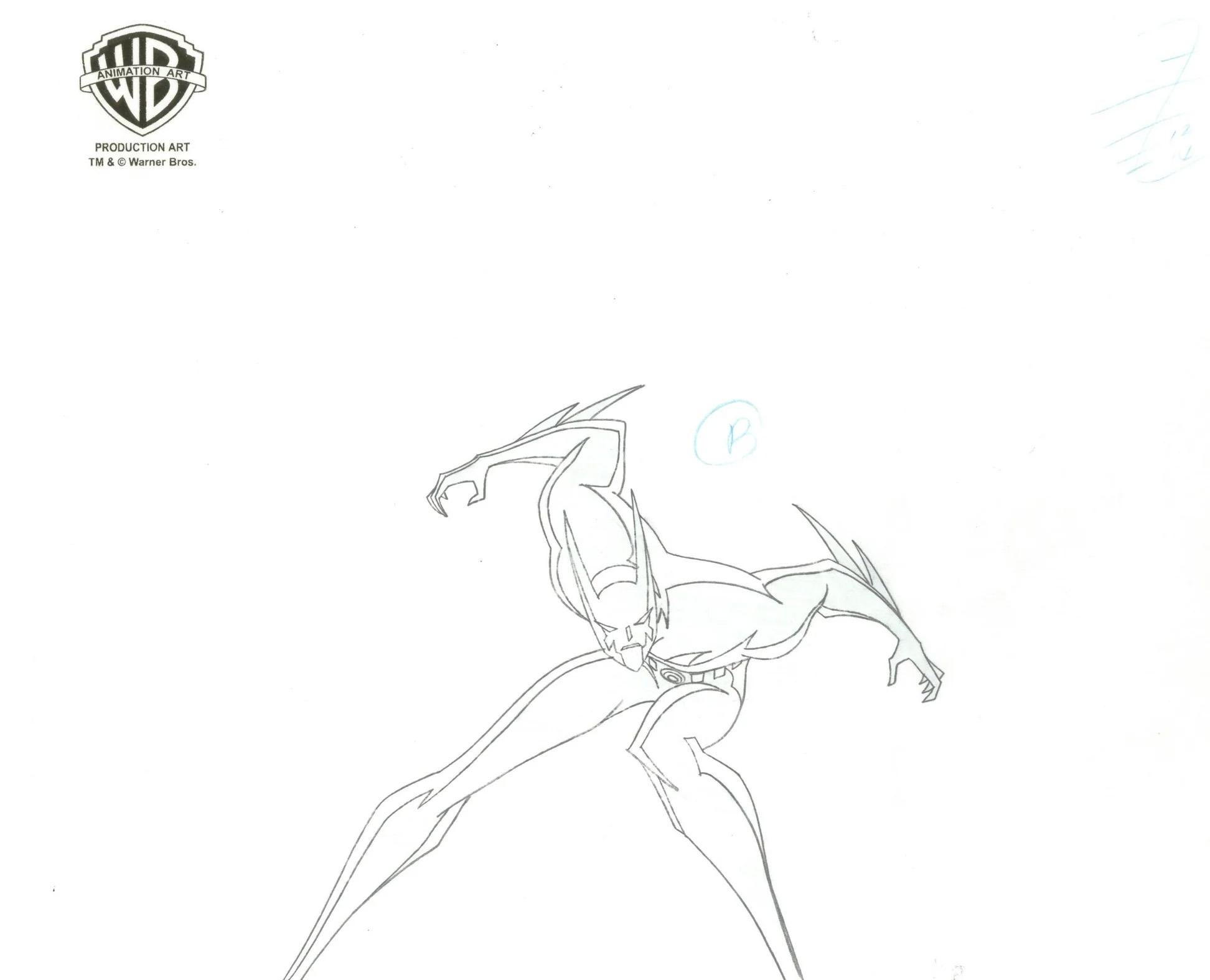 Batman Beyond Original Production Cel mit passender Zeichnung: Batman (Pop-Art), Art, von DC Comics Studio Artists