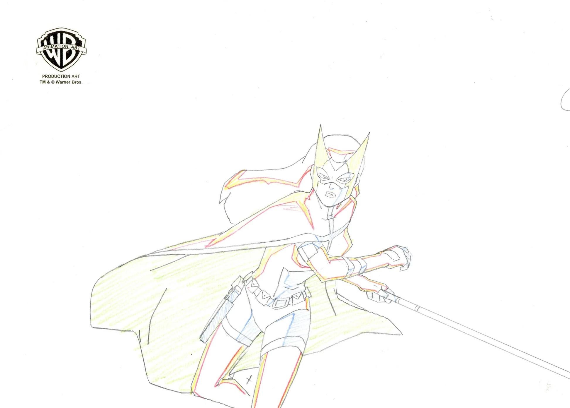 Justice League Unlimited Original Production Drawing: Huntress - Art by Warner Bros. Studio Artists