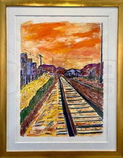 Train Tracks - Drawn Blank Series by Bob Dylan