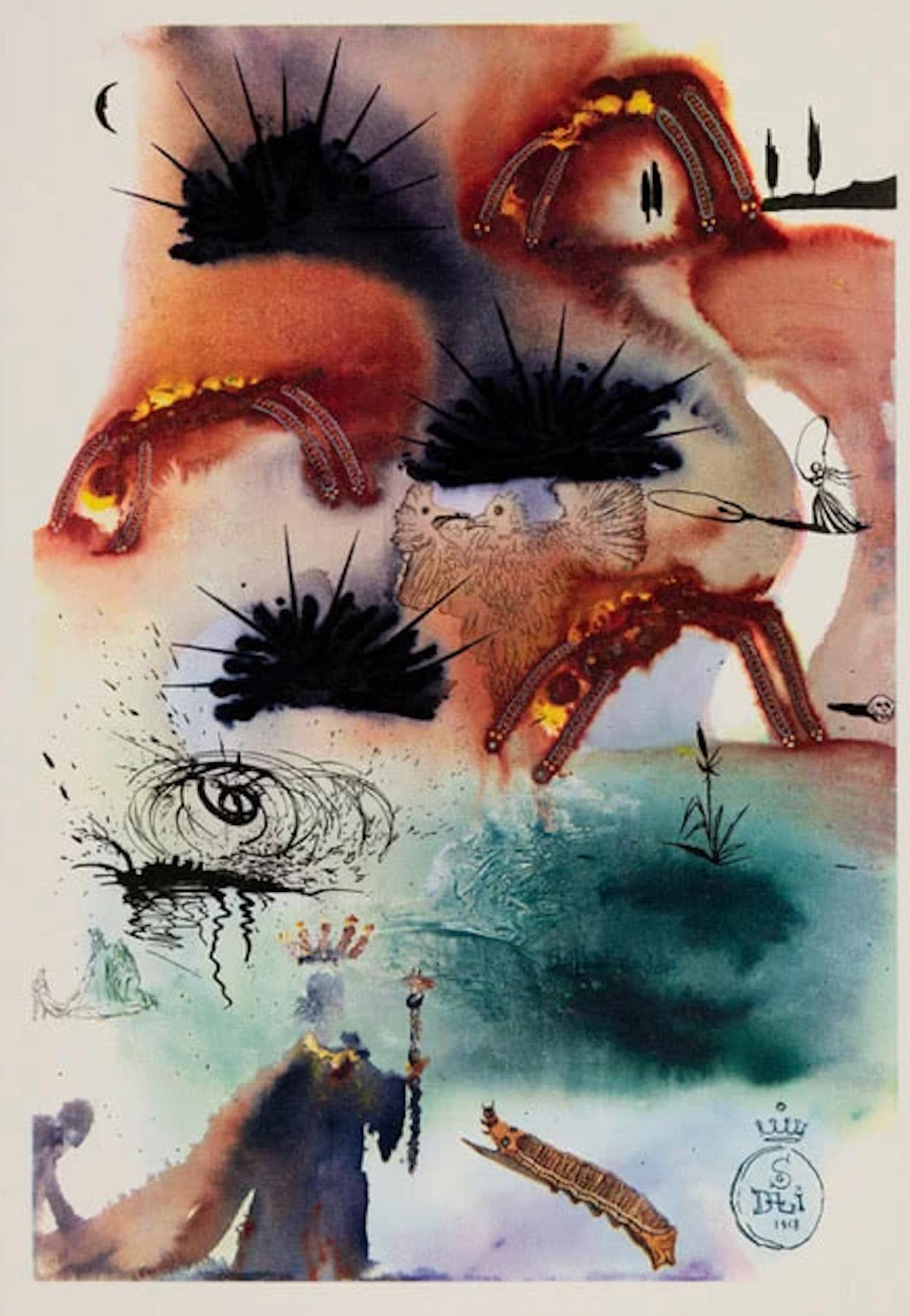 Alice in Wonderland - Full 12 Photolithograph Set, Hand-Signed by Salvador Dalí For Sale 4