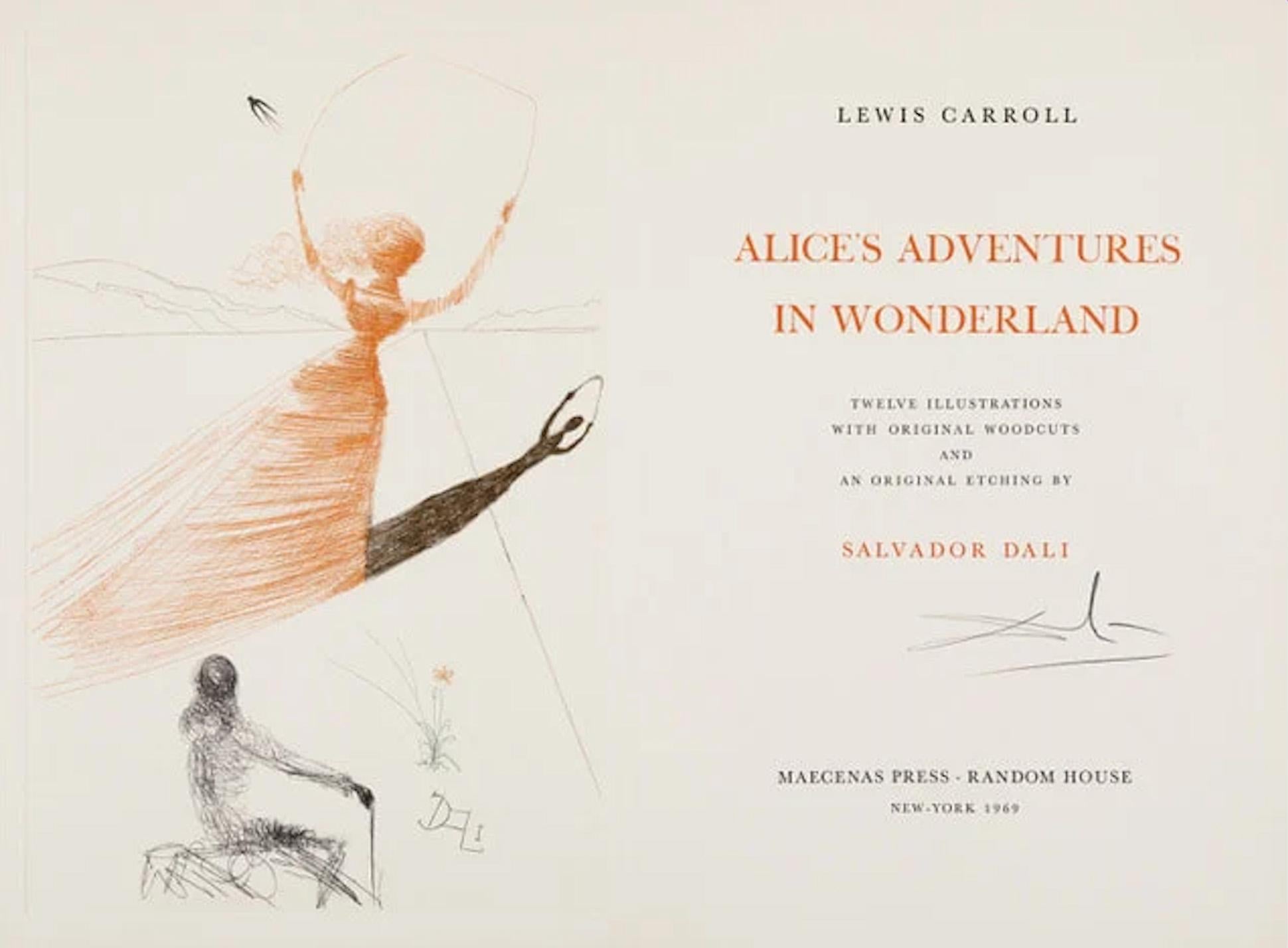 Alice in Wonderland - Full 12 Photolithograph Set, Hand-Signed by Salvador Dalí For Sale 10