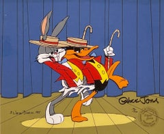 Looney Tunes Limitierte Auflage Cel Signiert von Chuck Jones: Käfer und Daffy