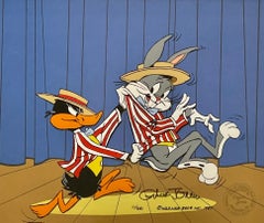 Looney Tunes Cel signé à la main par Chuck Jones : Bugs and Daffy