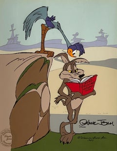 Vintage Looney Tunes Limited Edition Cel Hand-Signed Chuck Jones: Roadrunner & Wile E.