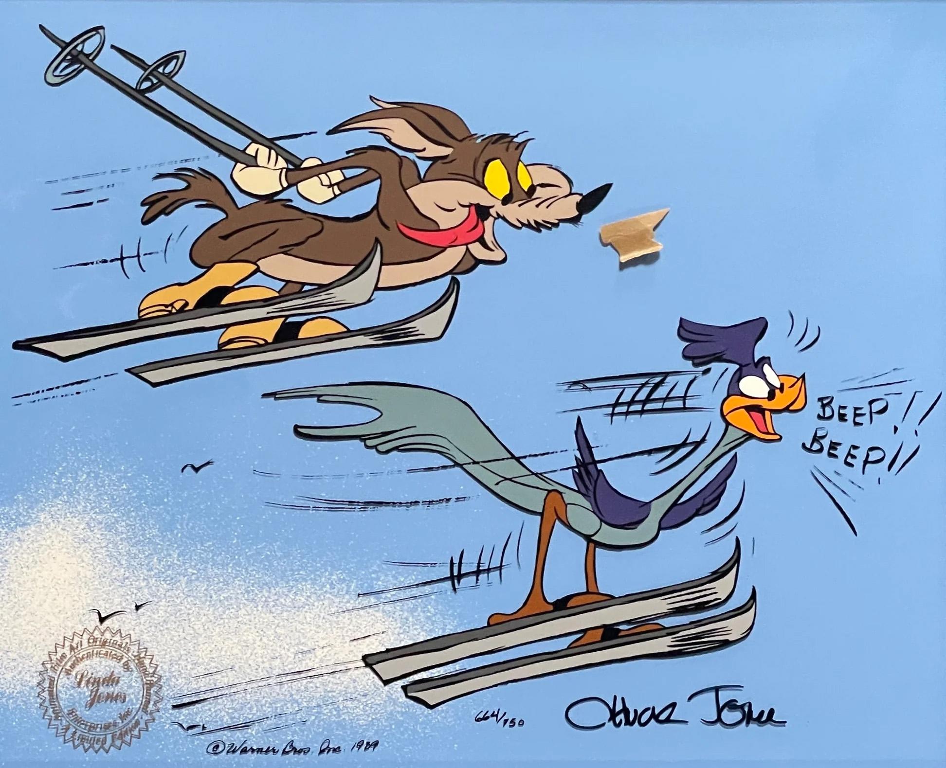Looney Tunes Limited Edition Cel Hand-Signed Chuck Jones: Roadrunner & Wile E.