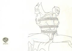 Batman The Animated Series Original Production Drawing: Batman and Catwoman