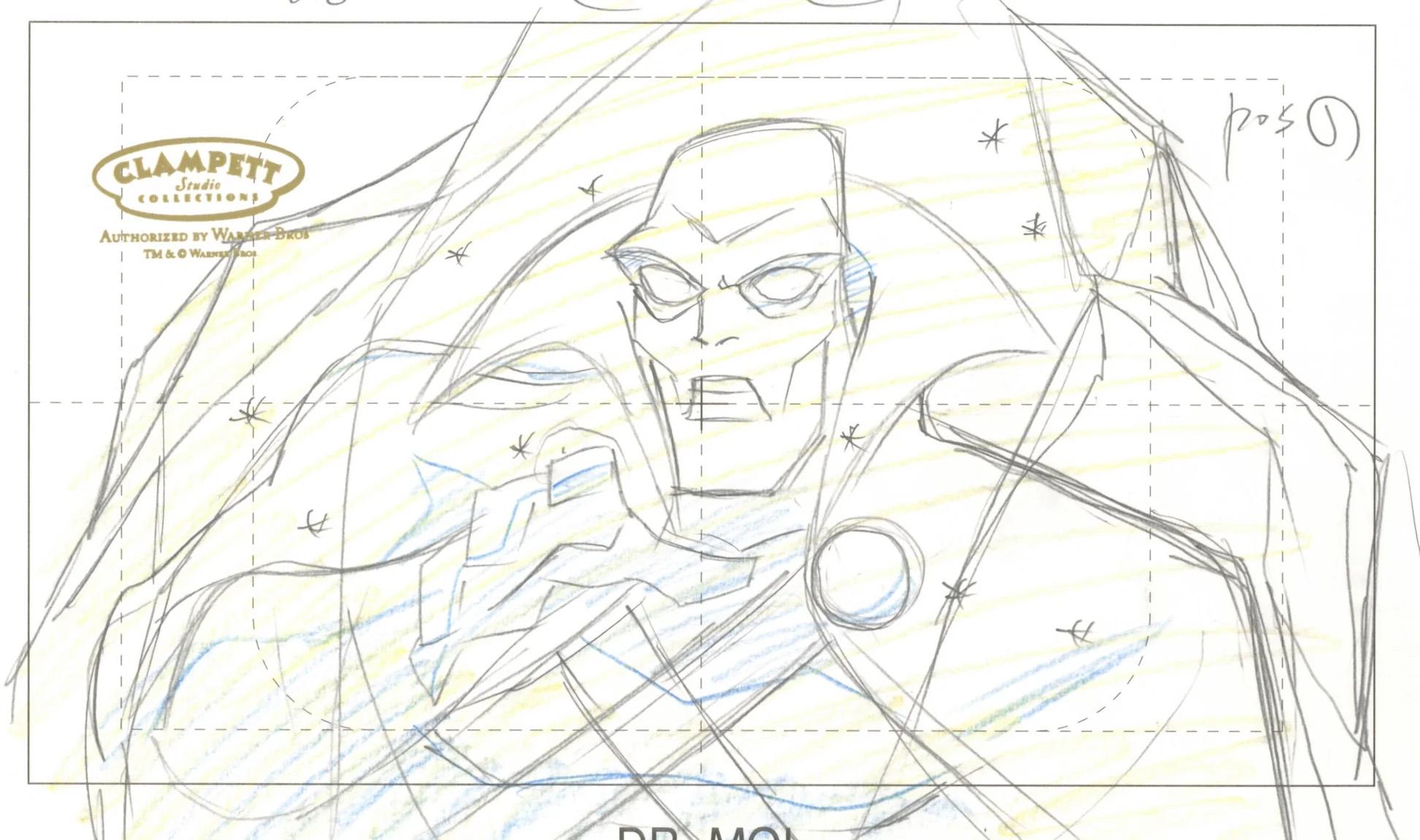 Le dessin original de la Ligue de justice Unlimited : Martian Manhunter - Art de Warner Bros. Studio Artists