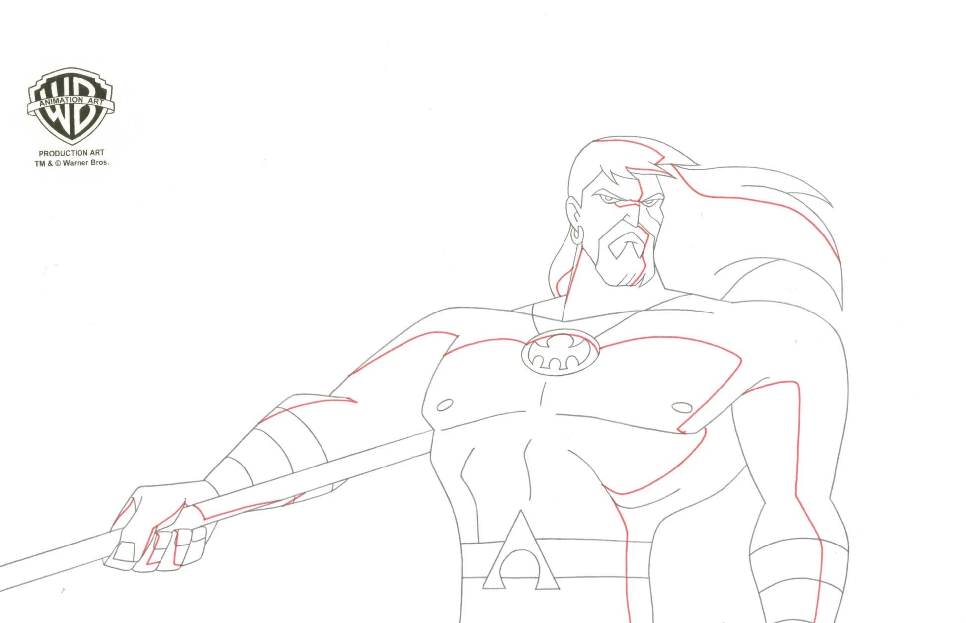 Justice League Unlimited Production Drawing: Aquaman