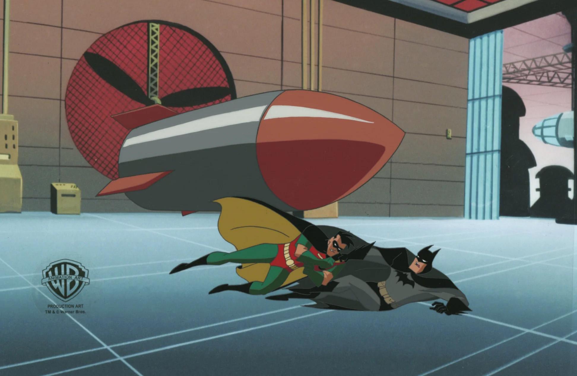 The New Batman Adventures Original Production Cel : Batman and Robin