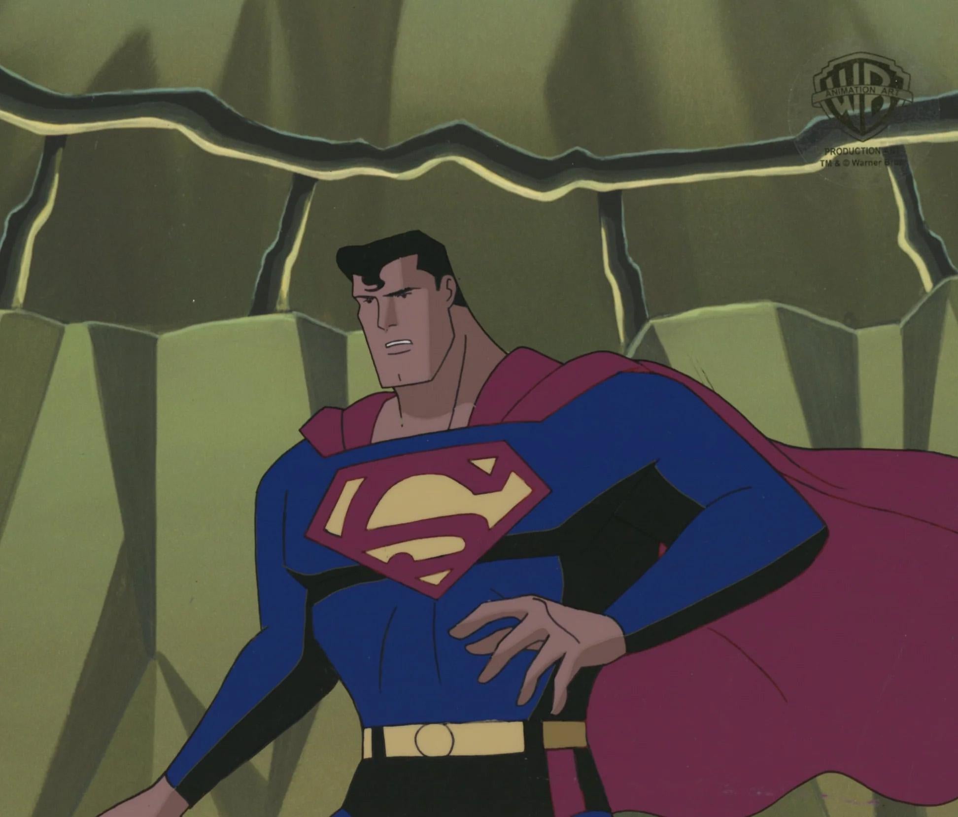 Superman the Animated Series Original Production Cel: Superman - Art by DC Comics Studio Artists