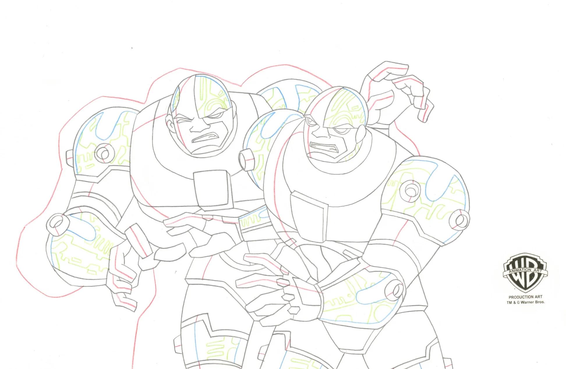 Teen Titans Original Production Drawing: Cyborg - Art by Warner Bros. Studio Artists