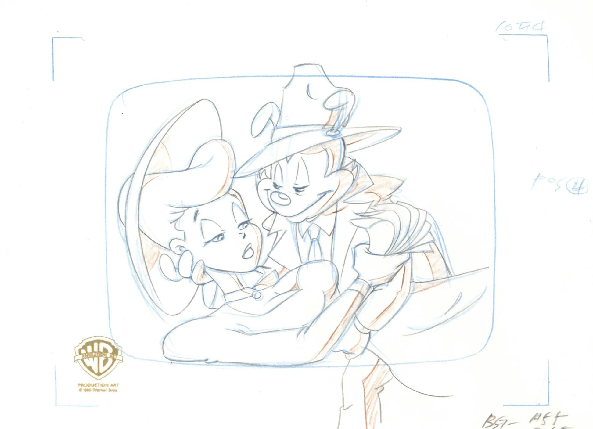 Animaniacs Original Production Drawing: Hello Nurse and Yakko - Art by Warner Bros. Studio Artists