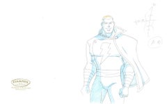 Retro Justice League Unlimited Original Production Drawing: Captain Marvel