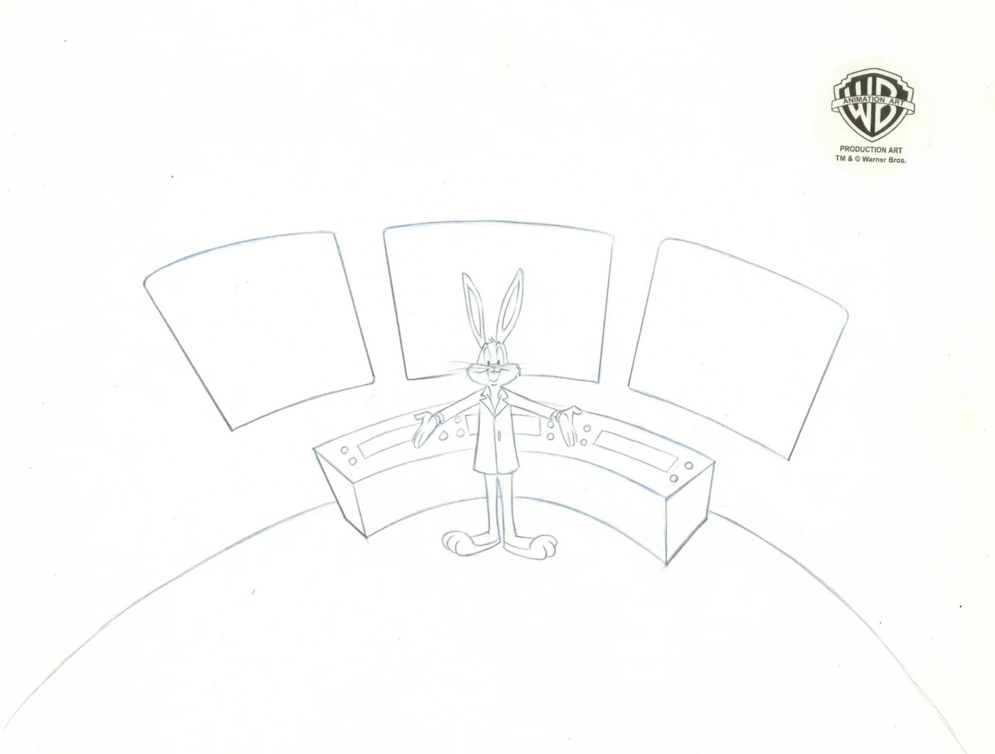 Looney Tunes Original Production Drawing Bugs Bunny - Art by Looney Tunes Studio Artists