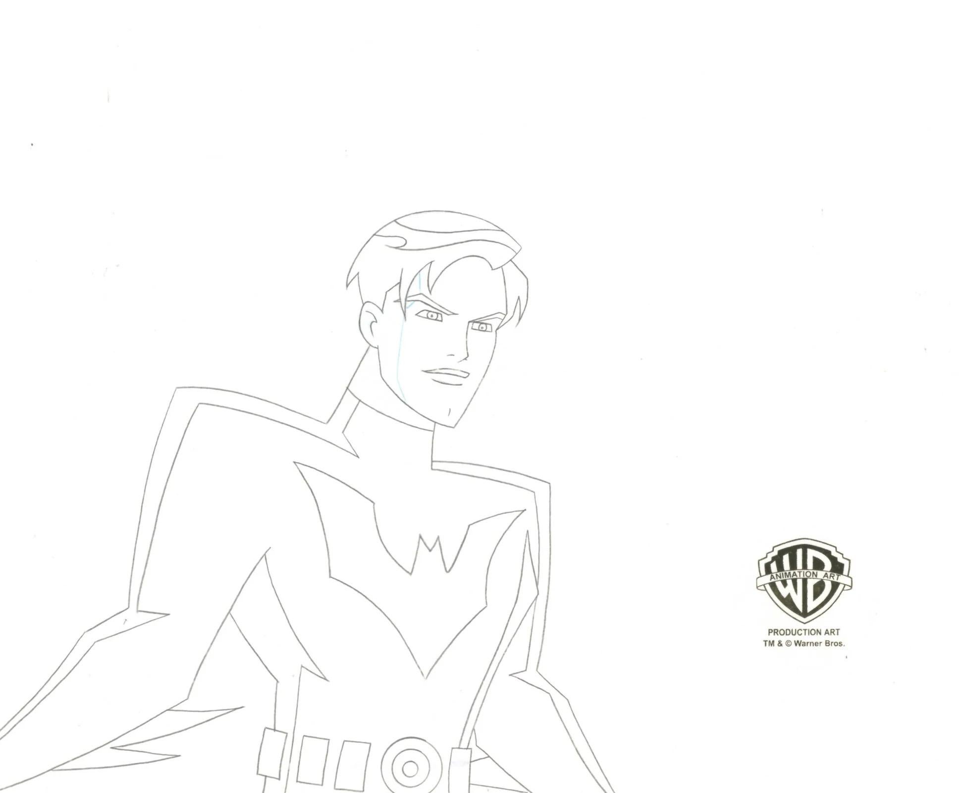 Batman Beyond Original Production Cel with Matching Drawing: Terry McGinnis - Pop Art Art by DC Comics Studio Artists