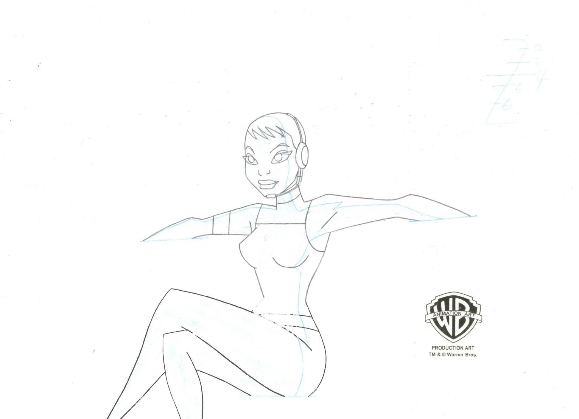 Batman Beyond Original Production Cel with Matching Drawing: Maxine - Pop Art Art by DC Comics Studio Artists